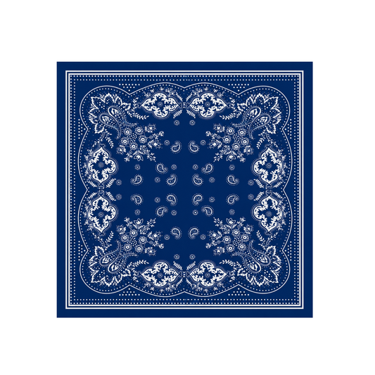 Vintage Desen Fular – Saks Mavi | 68 cm x 68 cm