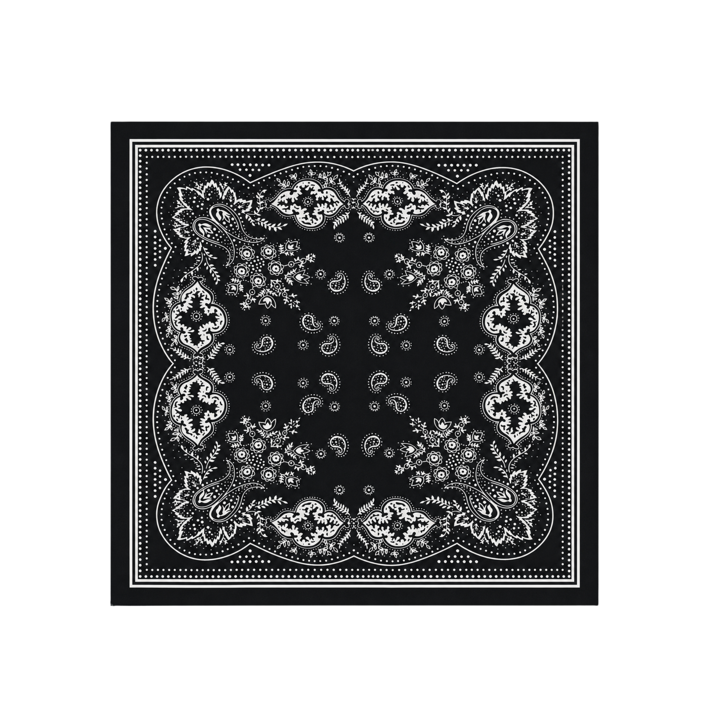 Vintage Desen Fular – Siyah | 68 cm x 68 cm